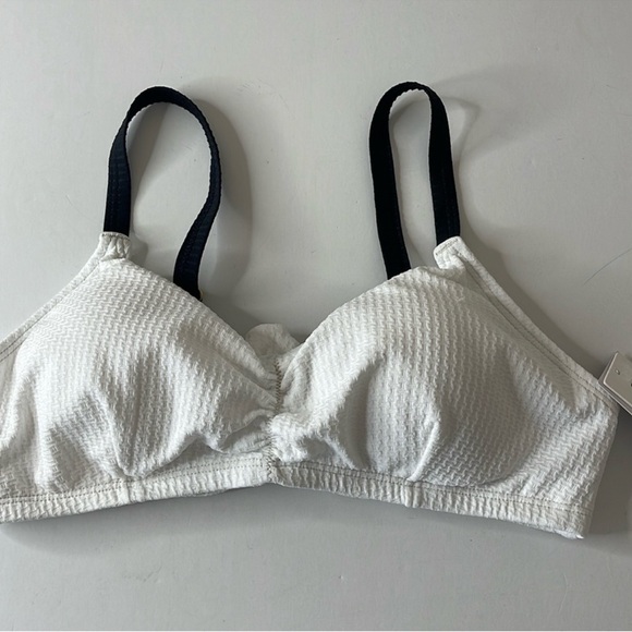 Jantzen Bikini Swim Top White Black Size 6 - Picture 1 of 13